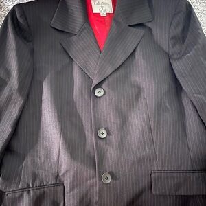 Le Suit Charcoal Pinstripe Men's Blazer